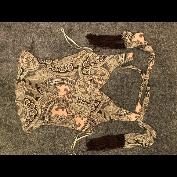 NWOT Michael Kors silk paisley top - Picture 5 of 7